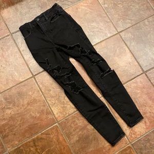 American Eagle black stretch jeans